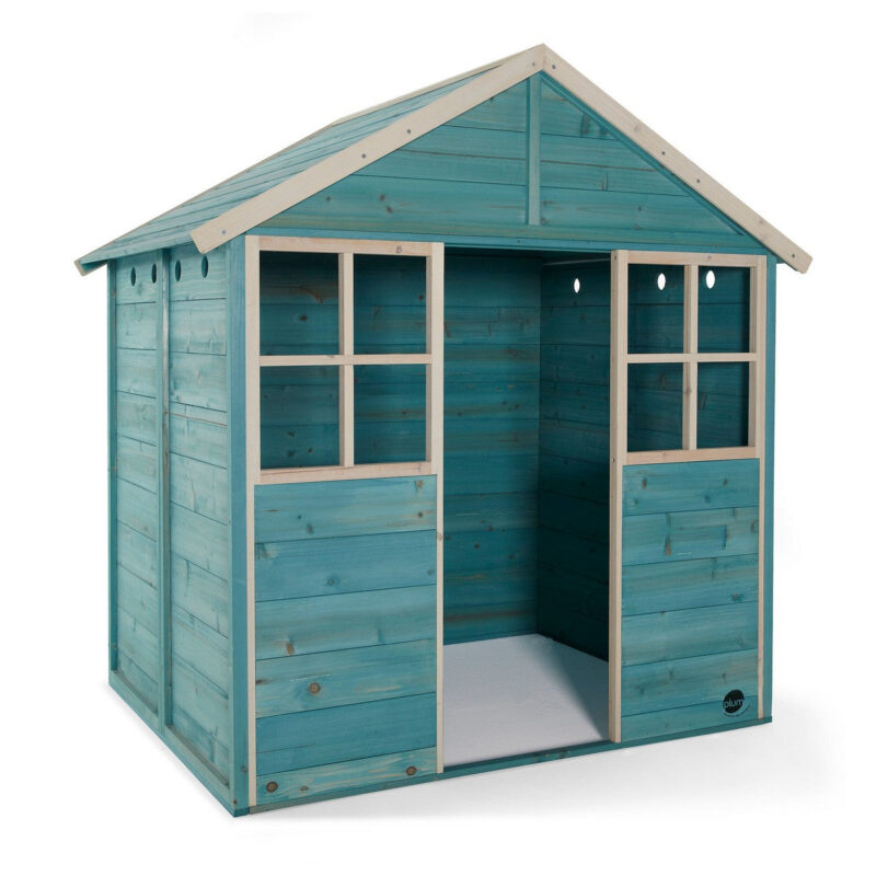 Plum Garden Hut Wooden Playhouse - Teal - Image 2