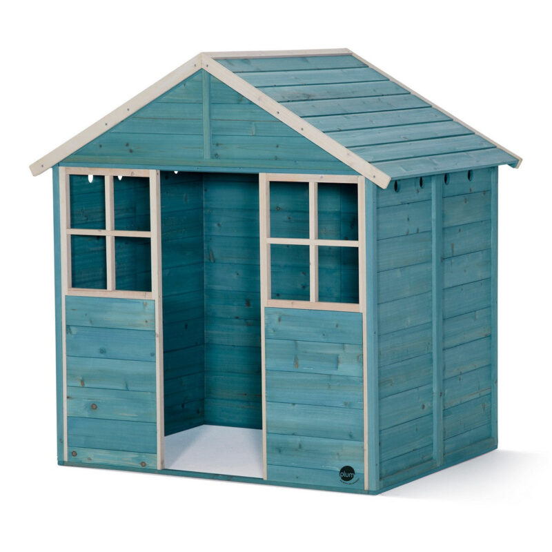 Plum Garden Hut Wooden Playhouse - Teal - Image 7